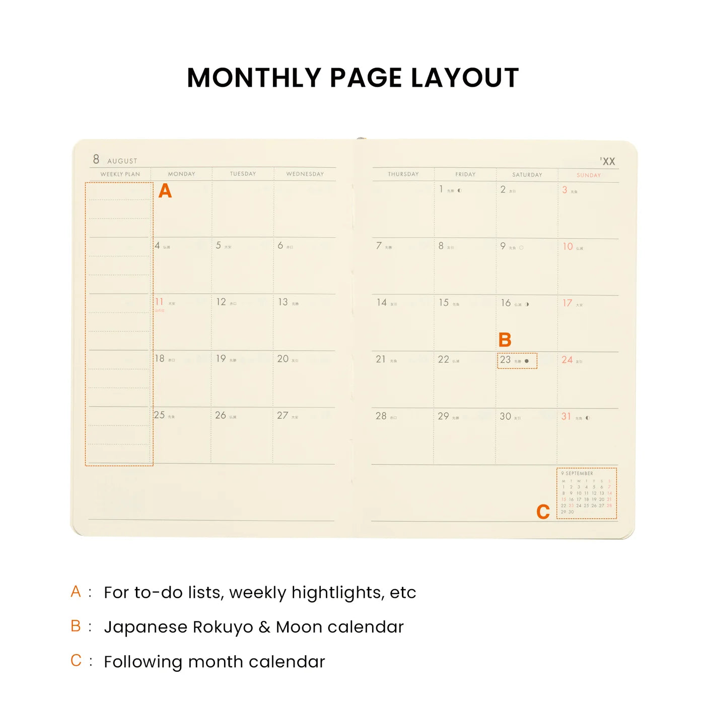 2027 Weekly Planner Lepre A6