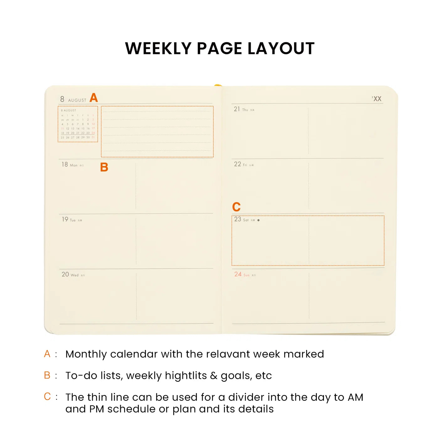 2027 Weekly Planner Lepre A6
