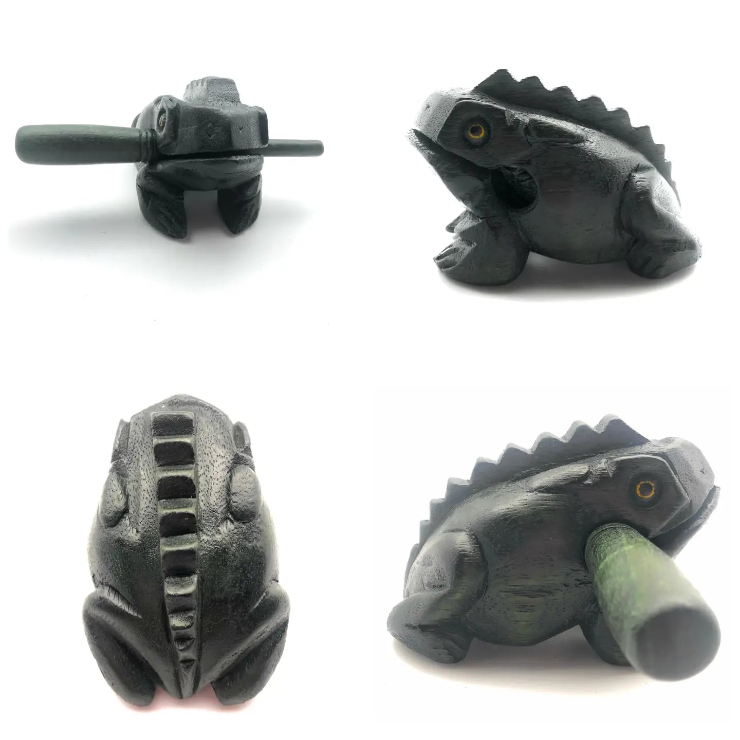 Green Wooden Croaking Frog Drum