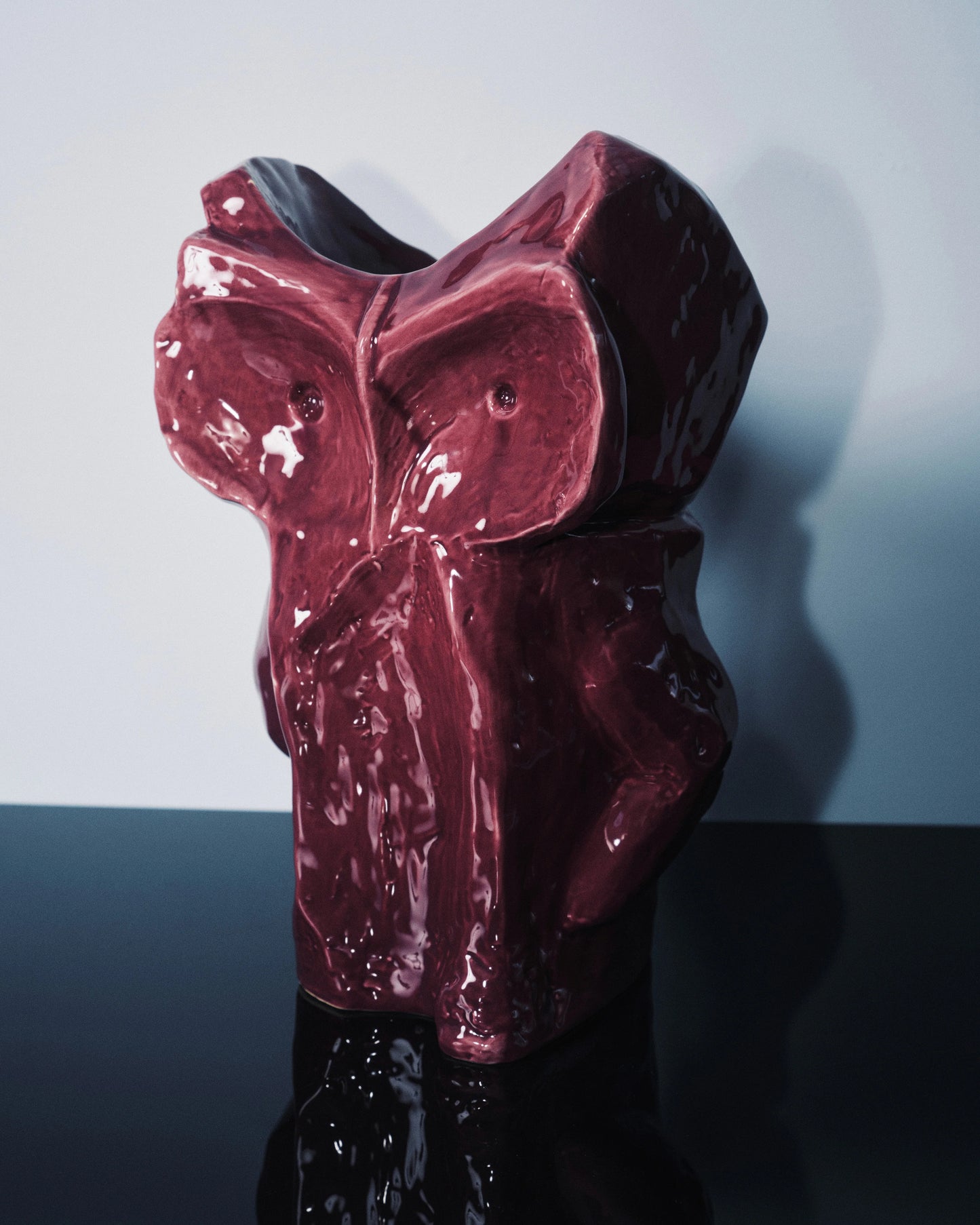 After Midnight Owl Vase - Aubergine