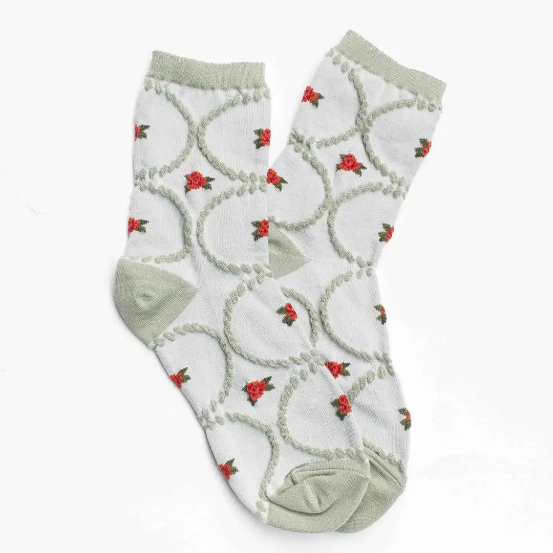 Antique Floral Socks