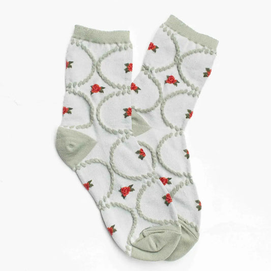 Antique Floral Socks