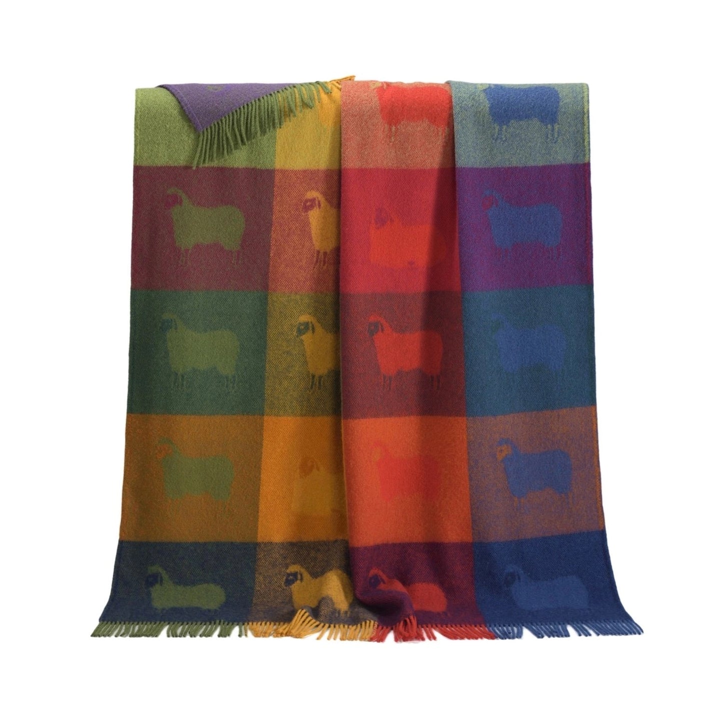 Autumn Dot Sheep Wool Throw