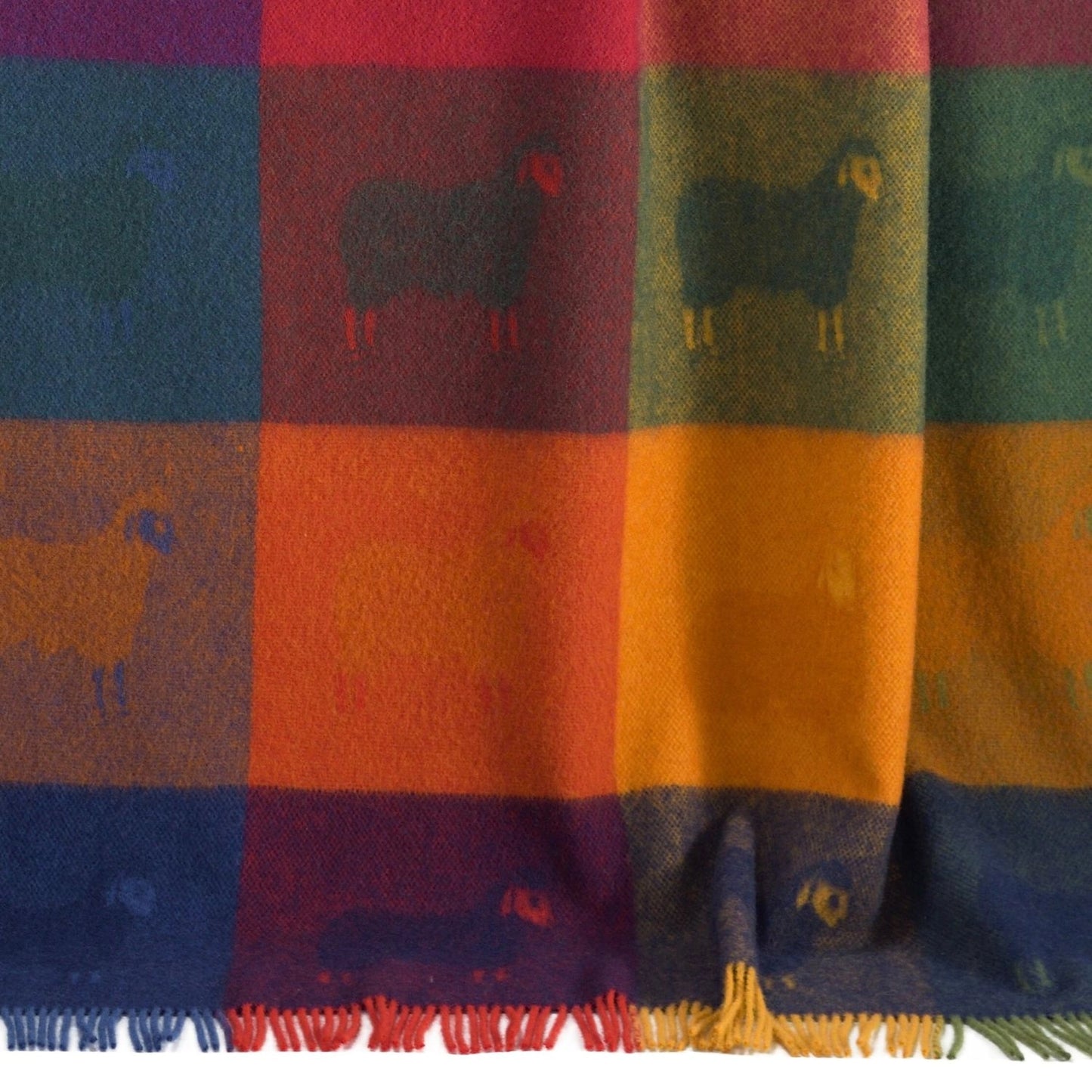 Autumn Dot Sheep Wool Throw