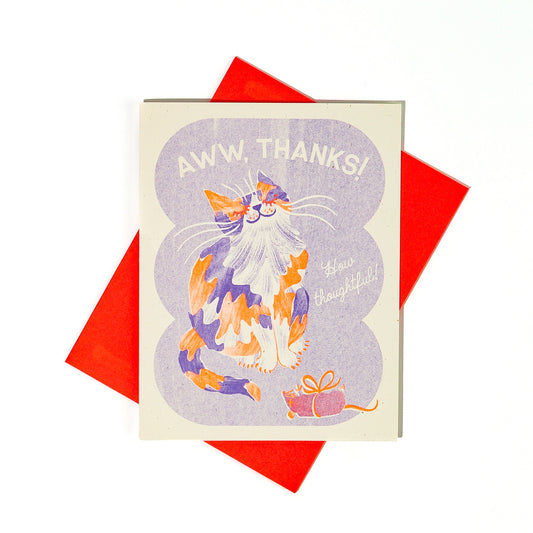 Aww, Thanks! Cat Card