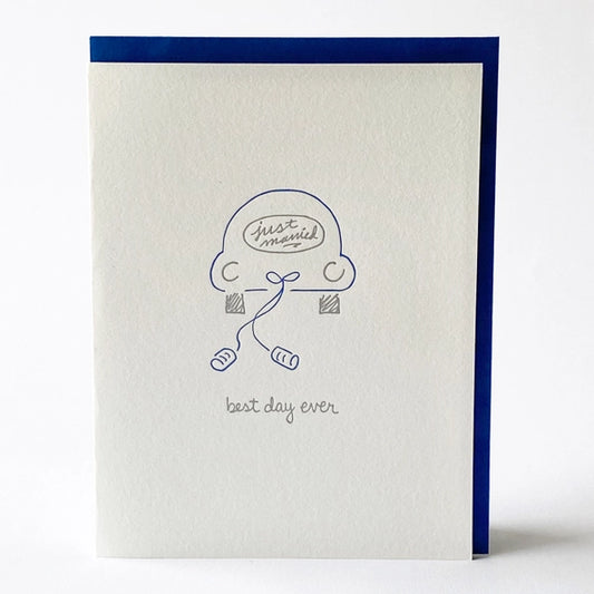 Best Day Ever Just Married Card