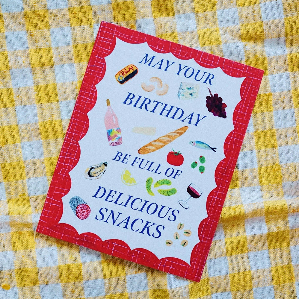 Delicious Snacks Birthday Card