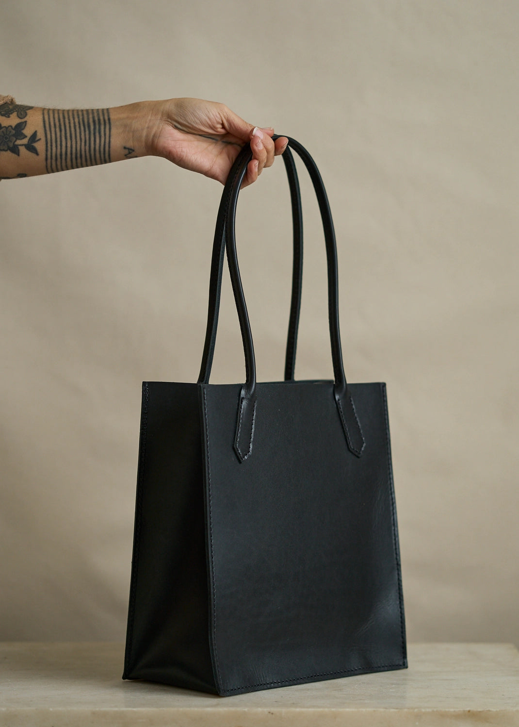 Standard Leather Dock Bag in Black