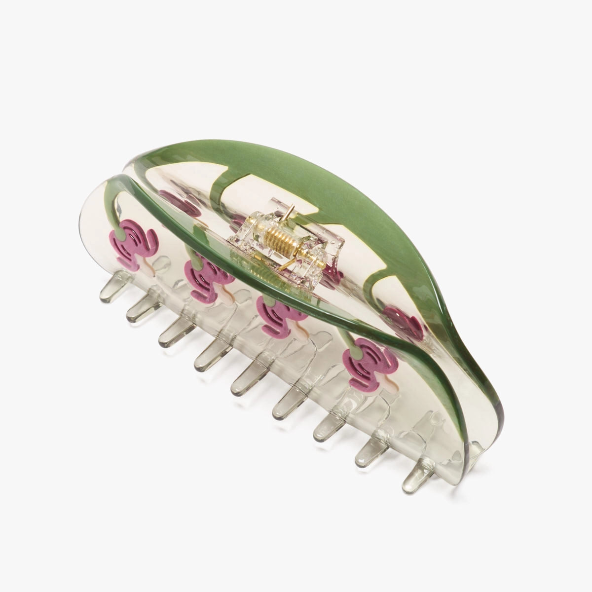 Bleeding Heart Flower Claw Clip