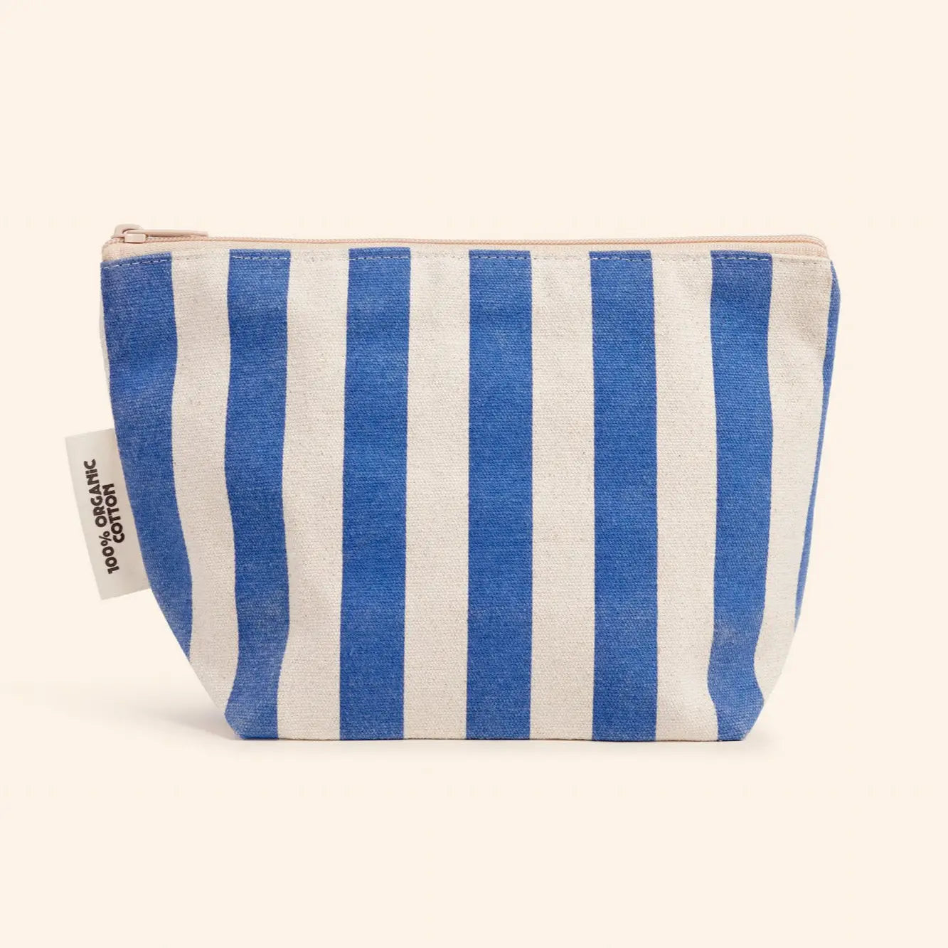 Striped Organic Cotton Zip Bag