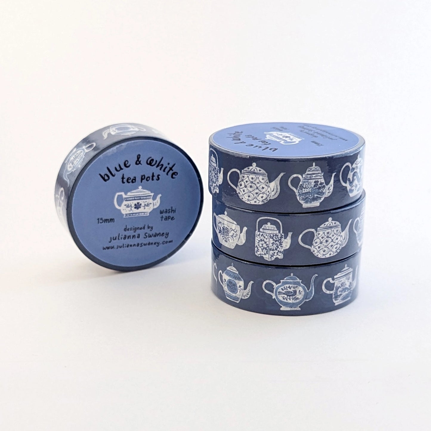 Blue & White Teapots Washi Tape