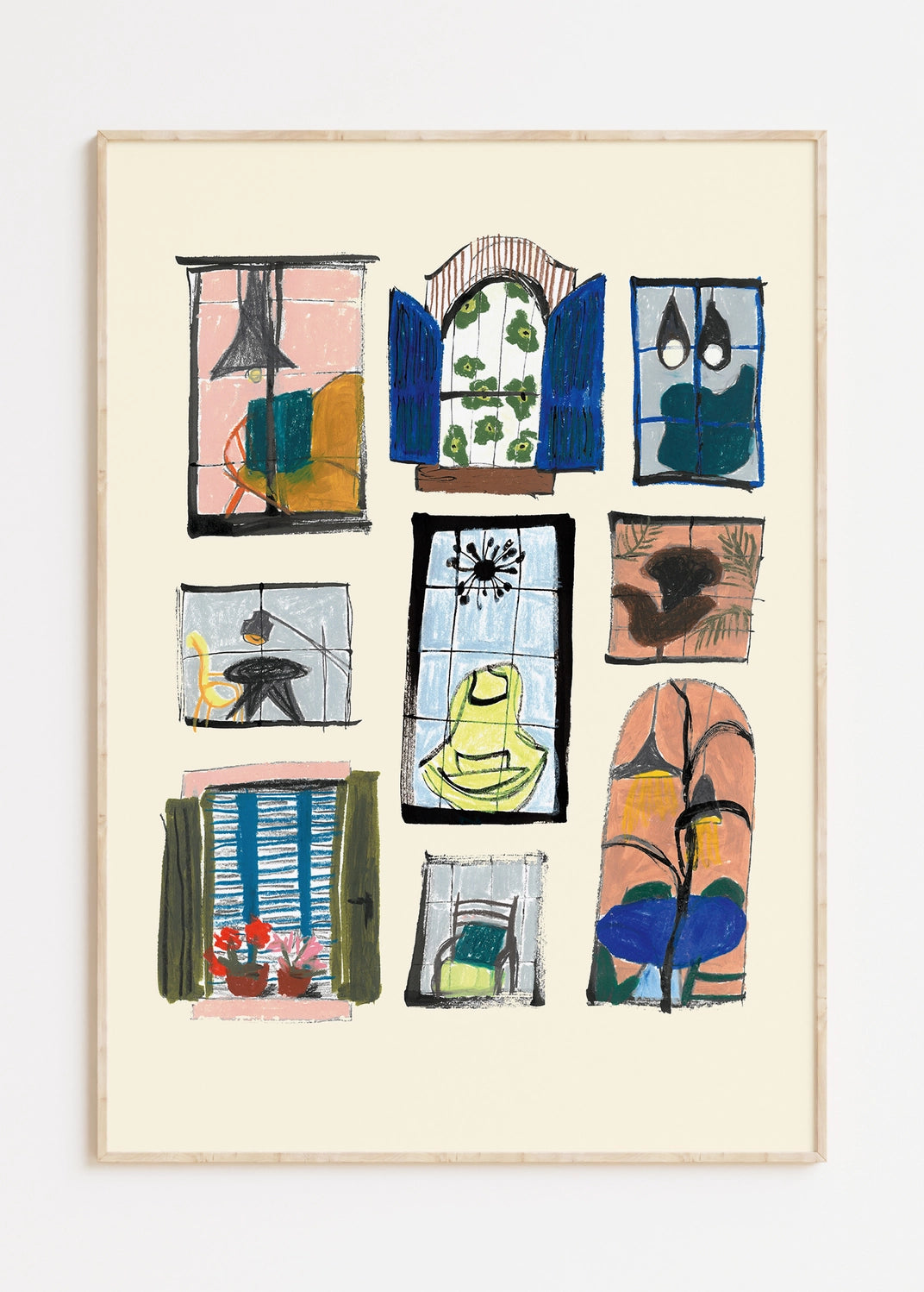 Blue Windows Art Print