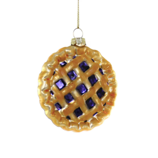 Blueberry Lattice Pie Ornament