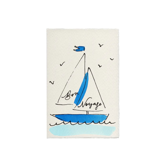 Bon Voyage! Sailing Boat Card