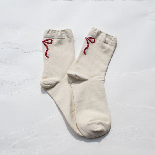 Ribbon Bow Socks