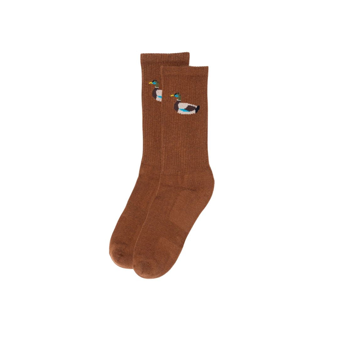 Brown Duck Crew Socks