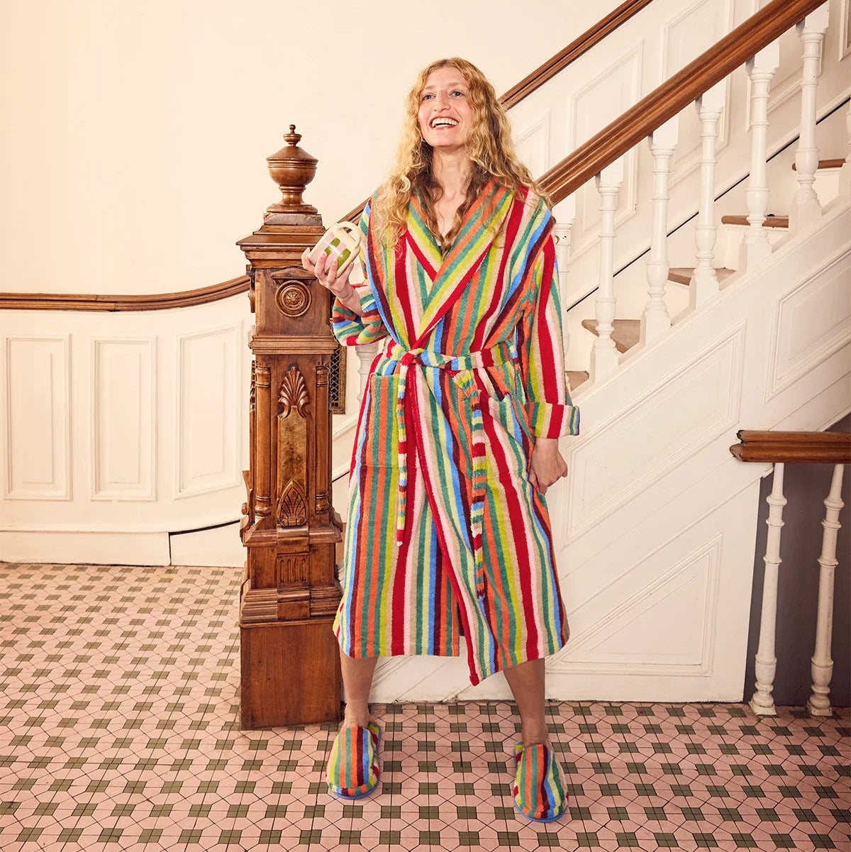 Butterfly Stripe Bathrobe