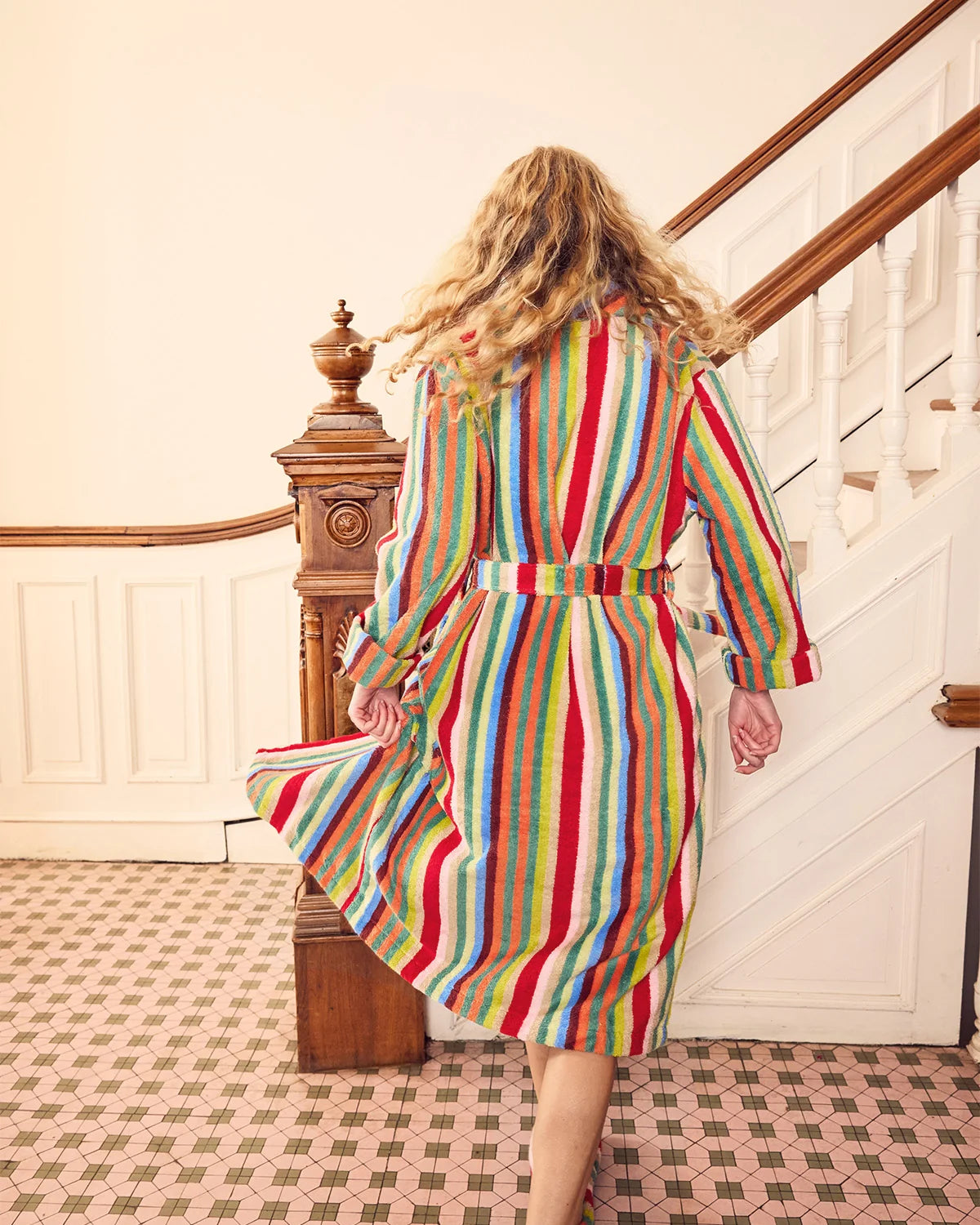 Butterfly Stripe Bathrobe