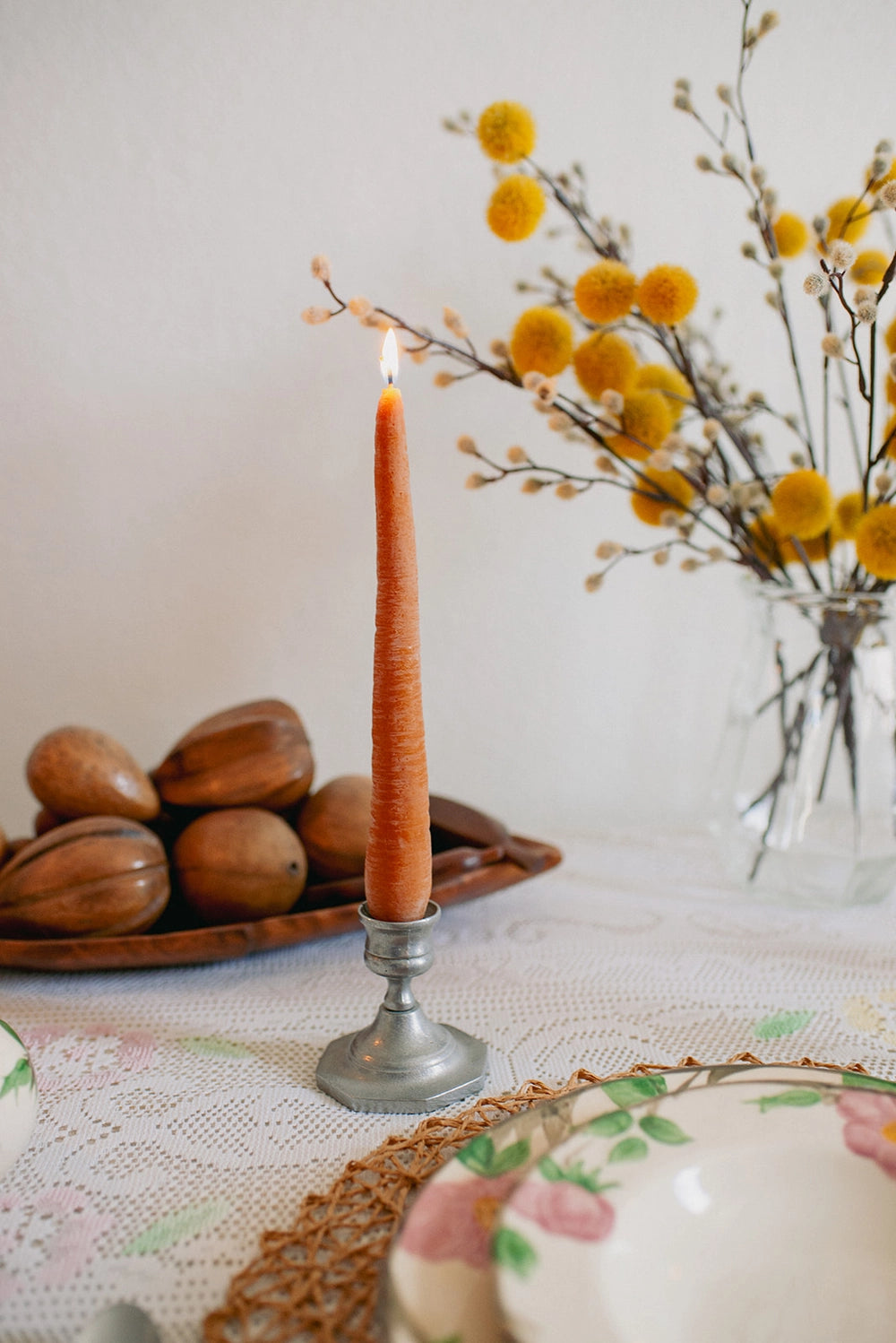 Carrot Taper Candles