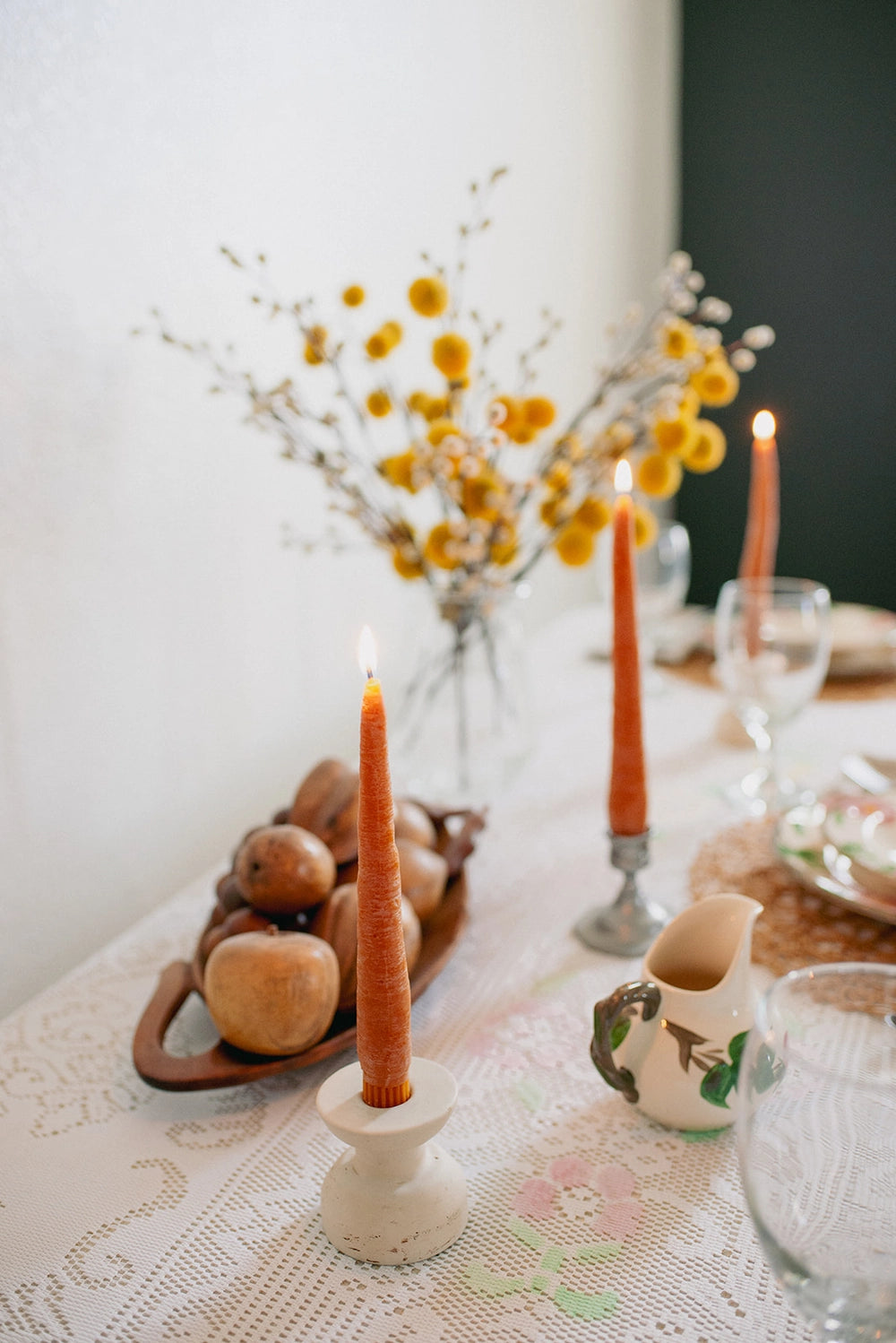 Carrot Taper Candles