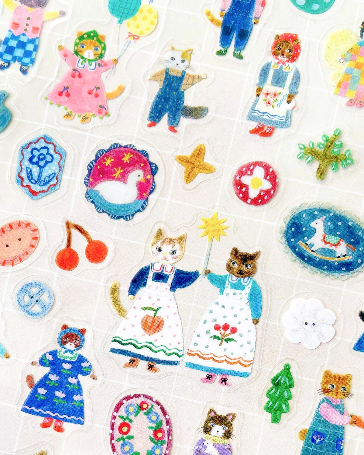Cats & Buttons Sticker Sheet
