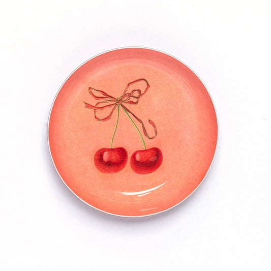 Cherries Enamel Printed Tray