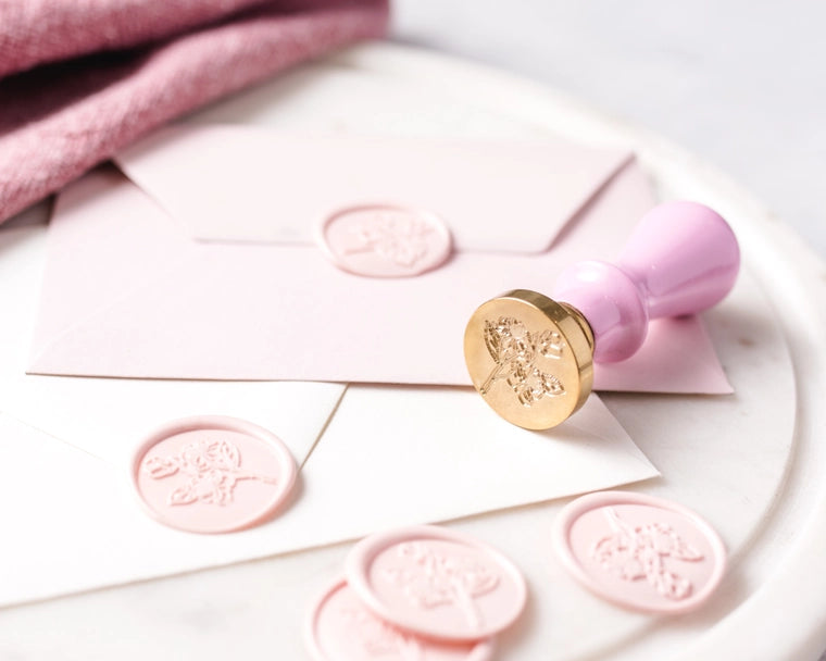 Wax Seal Stamp and Wax Stick Set - Cherry Blossom