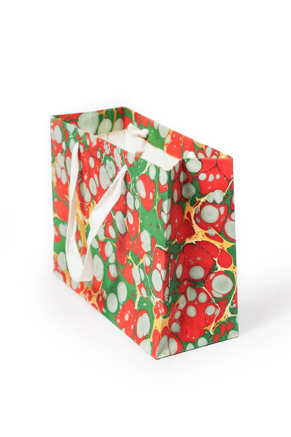 Medium Christmas Gems Hand Marbled Gift Bag