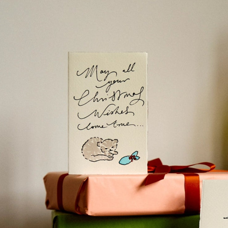 Christmas Wishes Cat Card