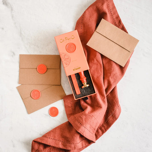 Citrus Fruit Wax Seal Stamp and Wax Stick Set