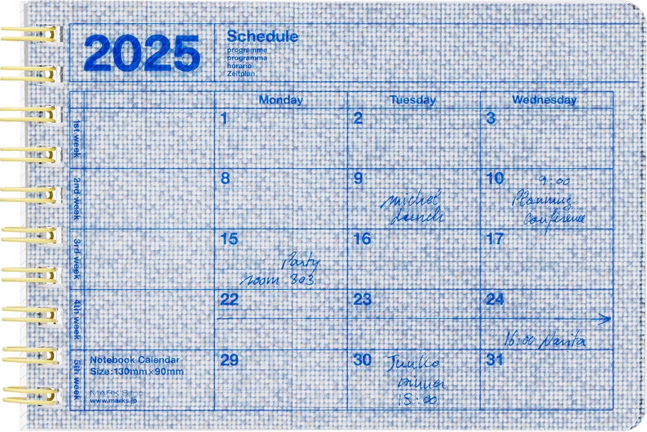 Pocket 2025 Notebook Calendar