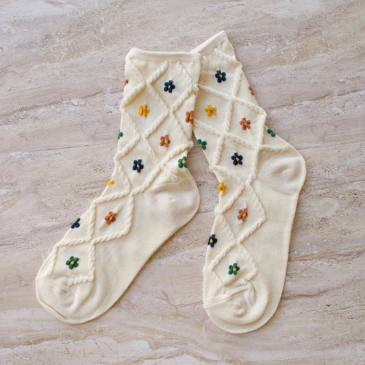 Cottage Floral Casual Socks