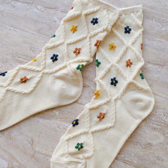 Cottage Floral Casual Socks