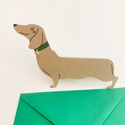 Standing Dachshund Card