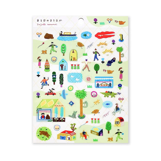 A Day in the City Sticker Sheet