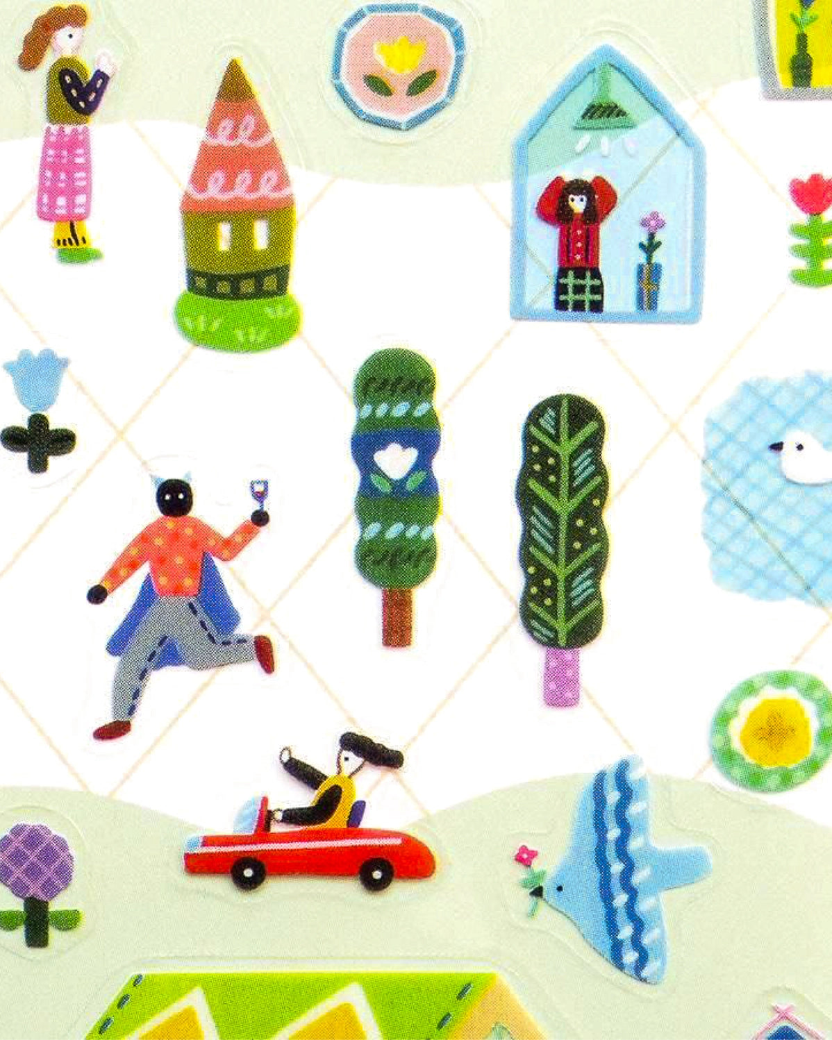A Day in the City Sticker Sheet