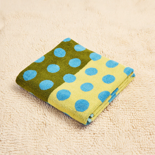 Blue Dot Bath Towel
