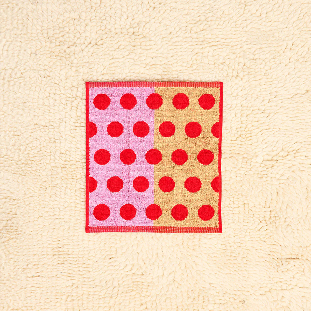 Red Dot Wash Cloth