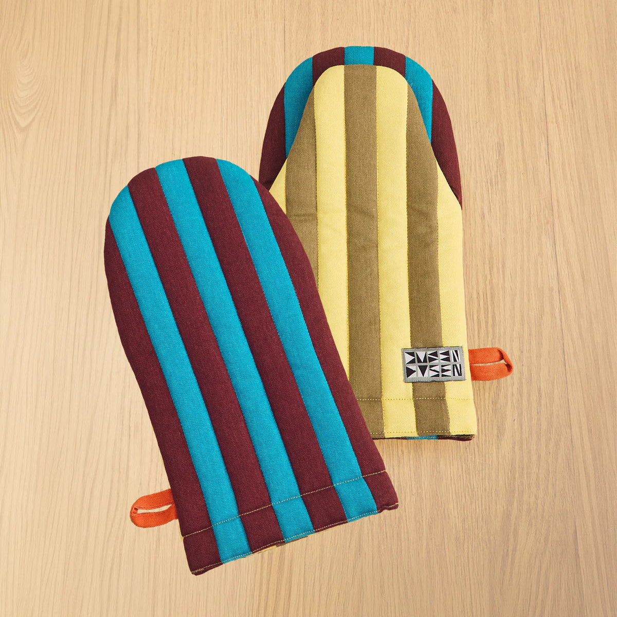 Striped Oven Mitt