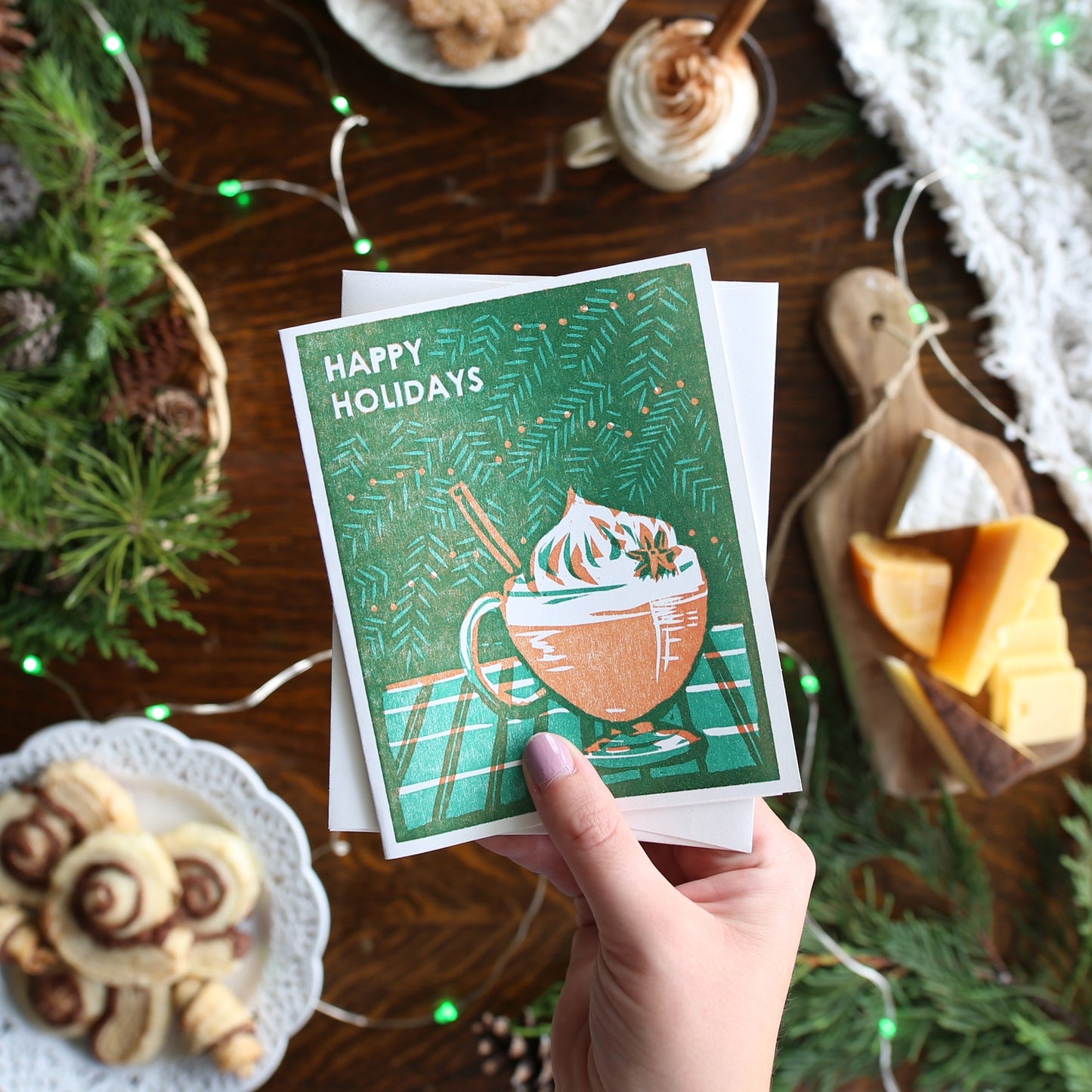 Happy Holidays Eggnog Card