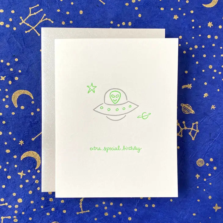 Extra Special Alien Birthday Card