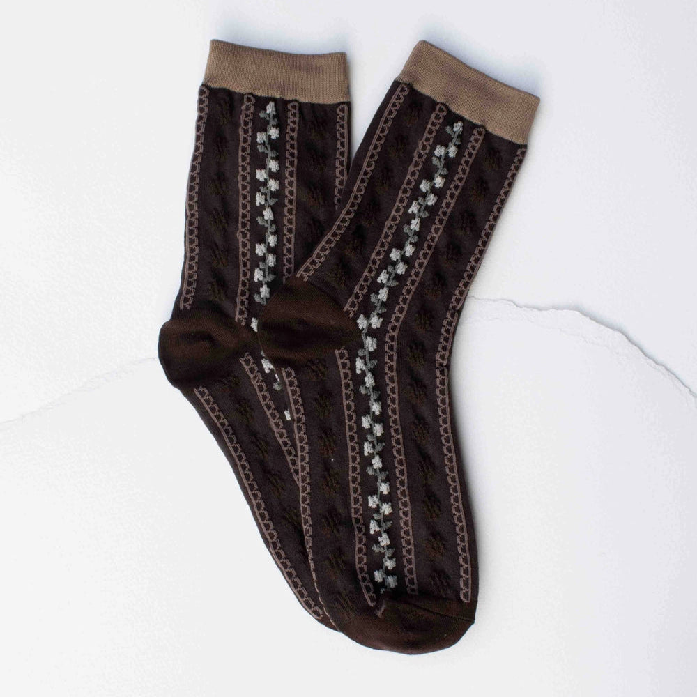 Floral Stripe Socks