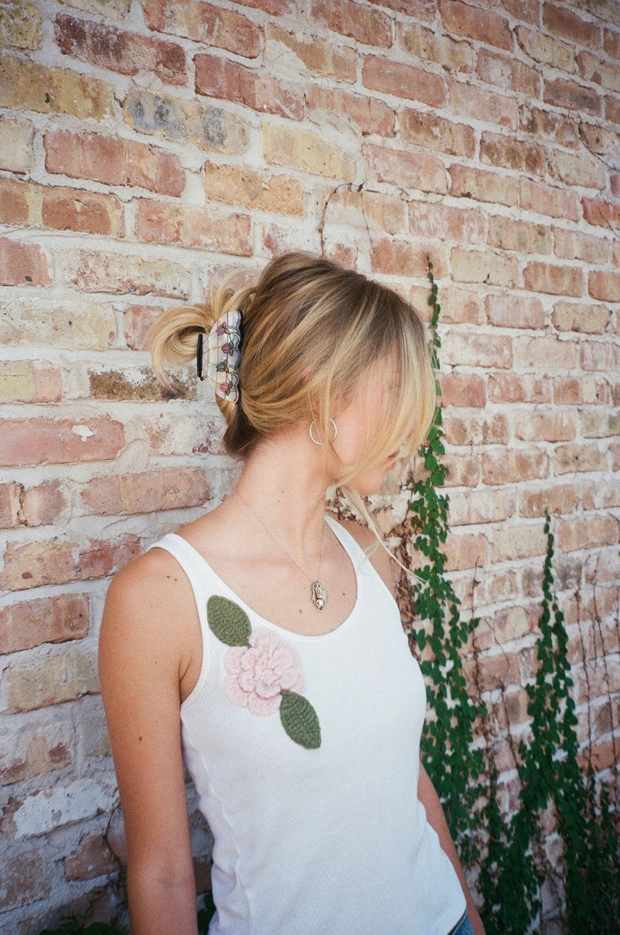 Flower Garden Lamp Claw Clip