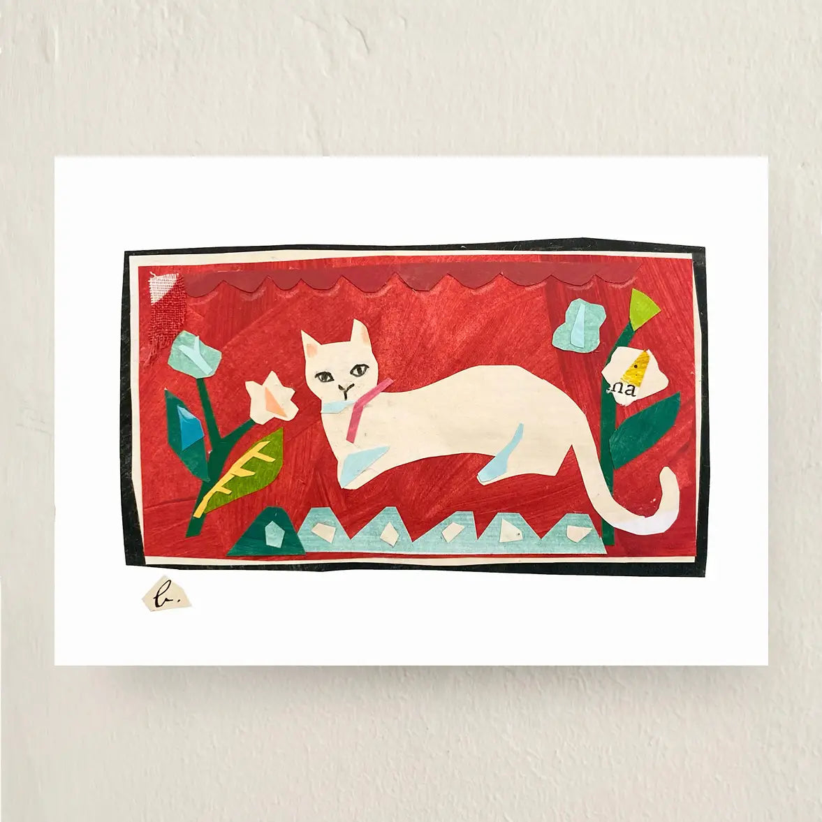 Folk Kitty Art Print
