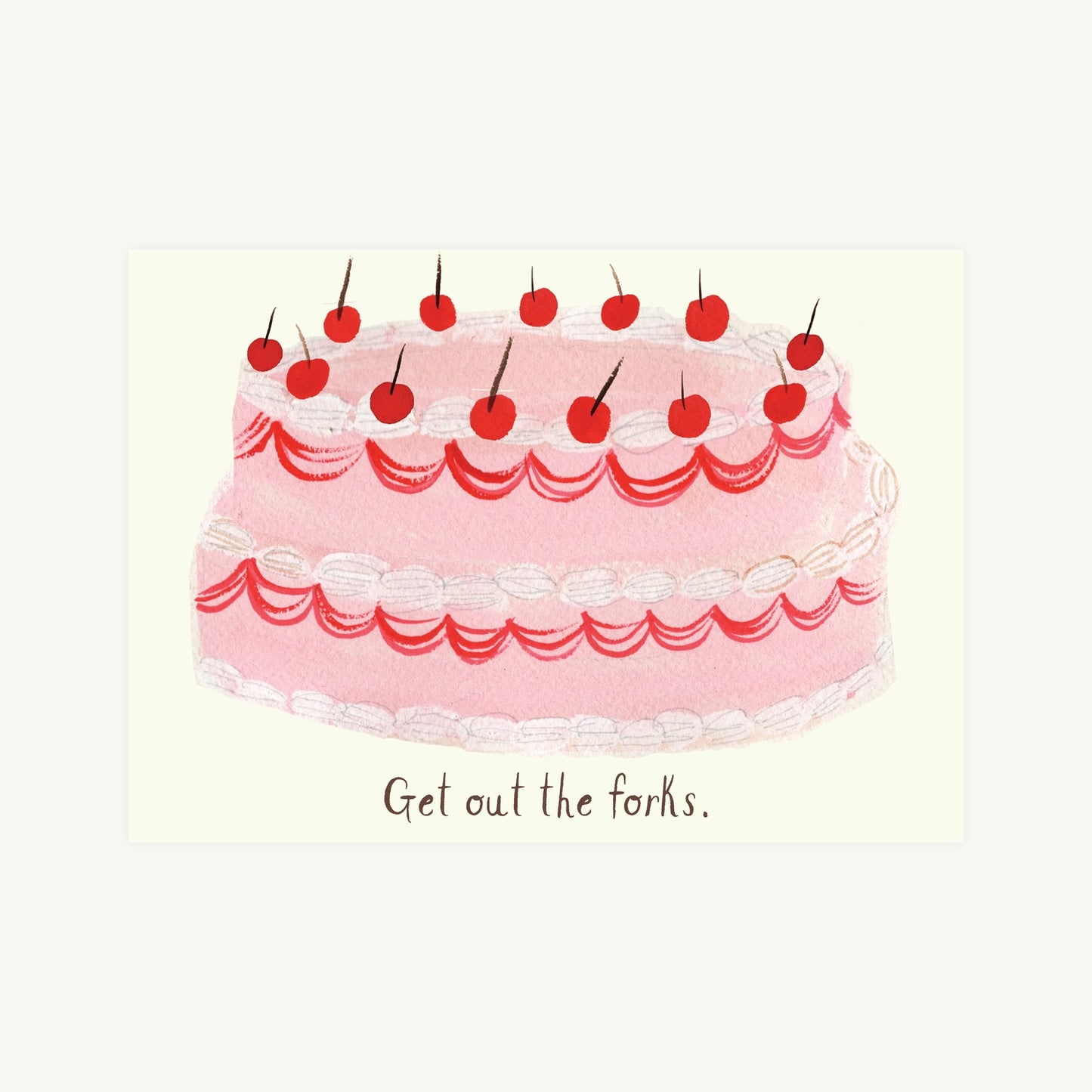 Forks Out Birthday Card