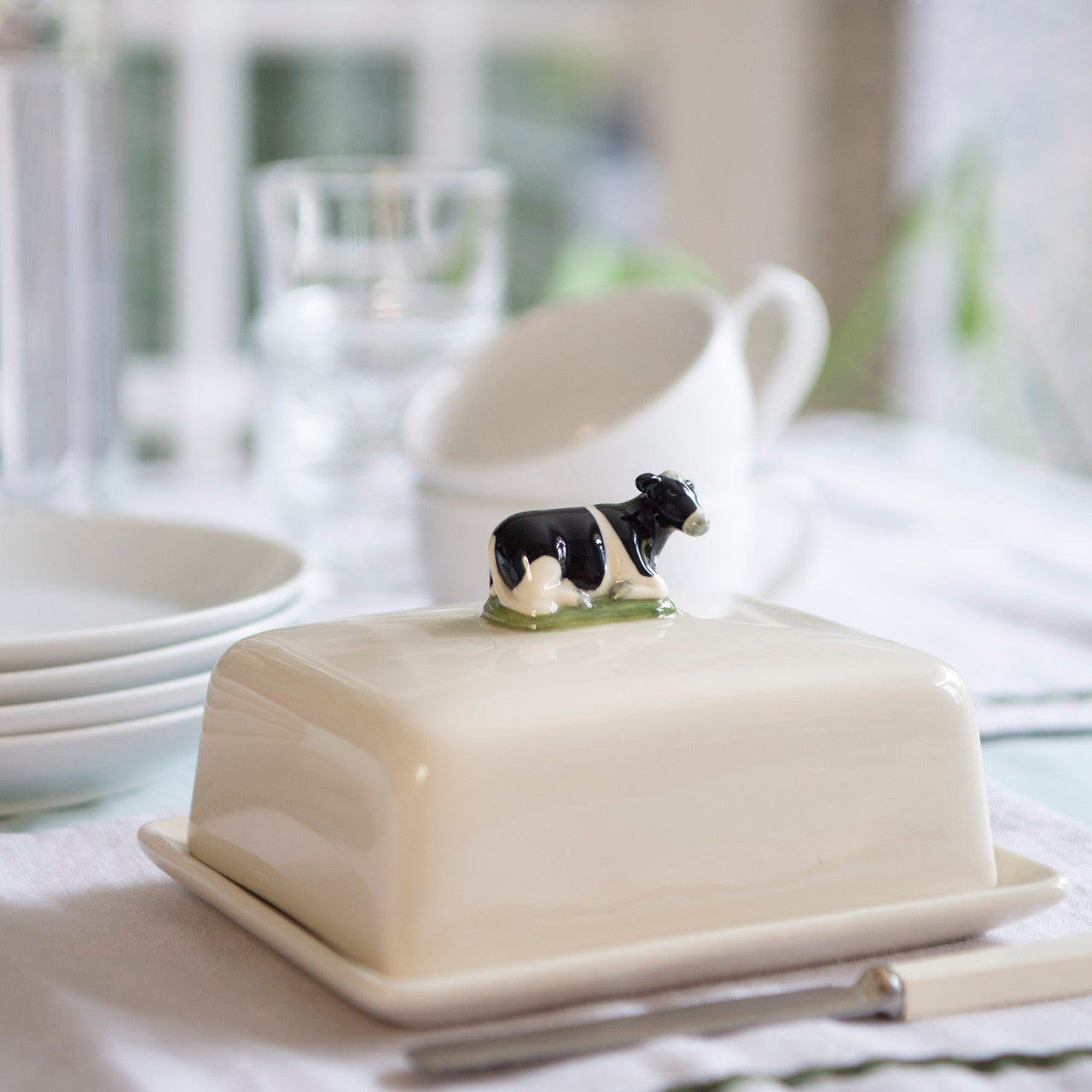 Fresian Cow Butter Dish