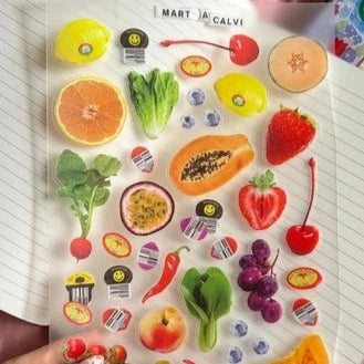 Fruitshop Transparent Sticker Sheet