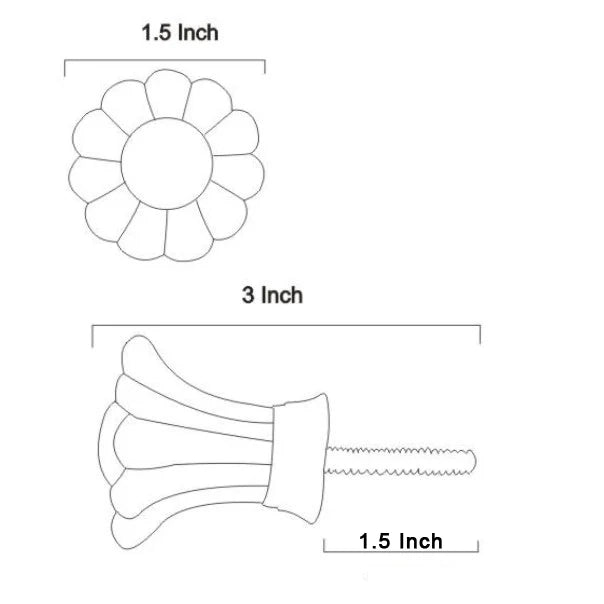Glass Daisy Drawer Knob