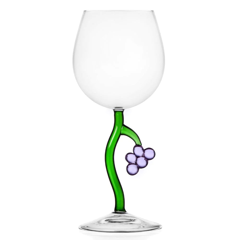 Fruits & Flowers Grape Wine Glass