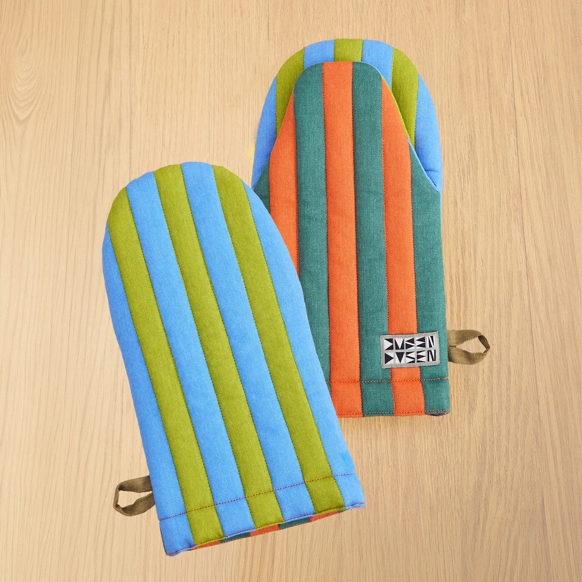 Striped Oven Mitt